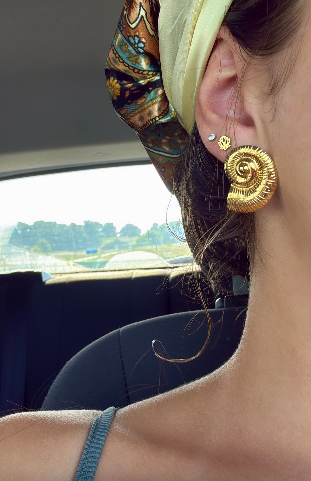 Golden Shells Oorbellen