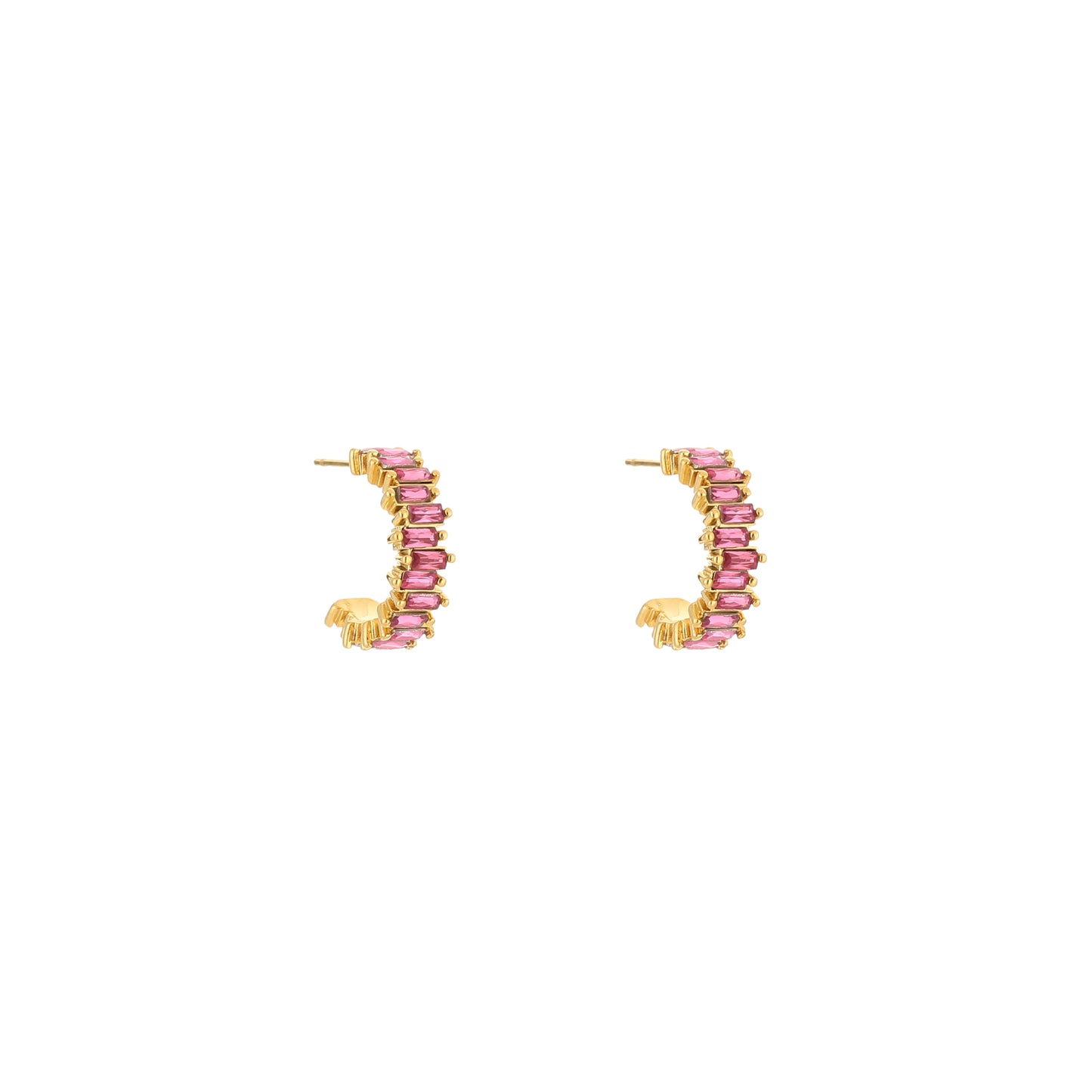 Pink Crystal Earing
