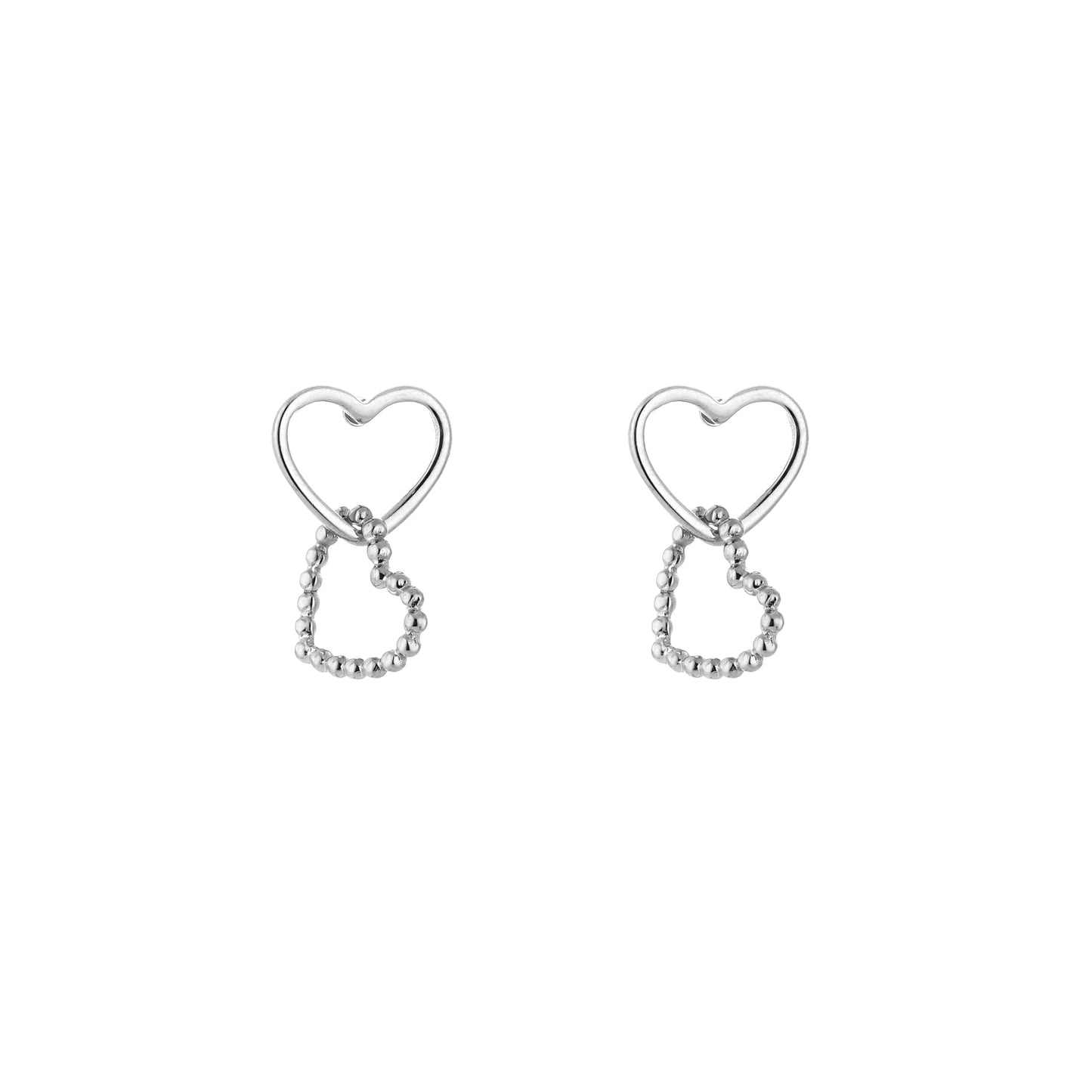Double Heart Studs