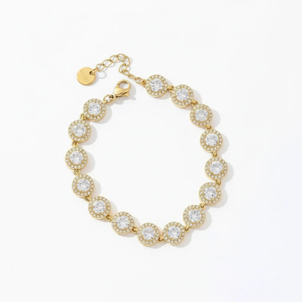 Cirkel Strass Armband