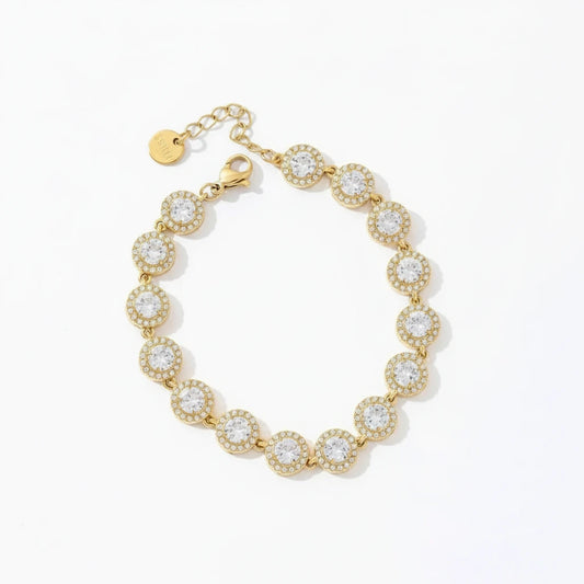Cirkel Strass Armband