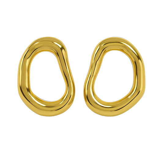 Liquid Oval Oorbellen