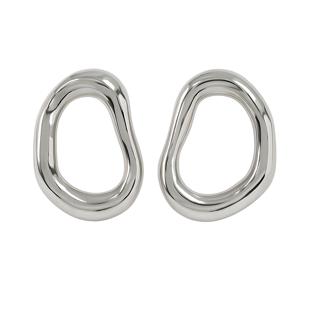 Liquid Oval Oorbellen