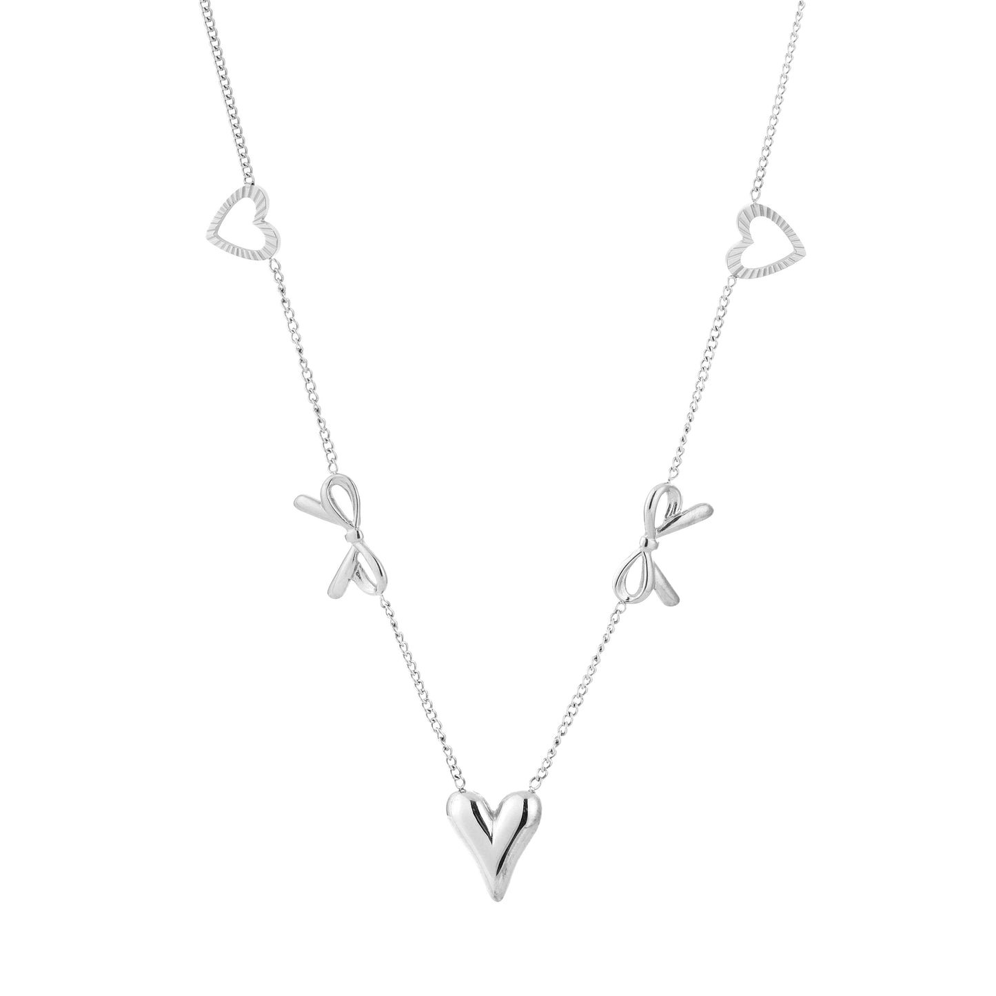 Bow Heart Ketting